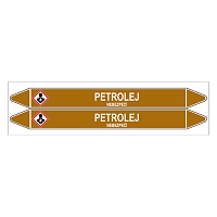 Značení potrubí, petrolej,2 ks, 450 × 52 mm